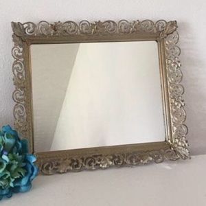 Vanity Tray Mirrored Tray Vintage